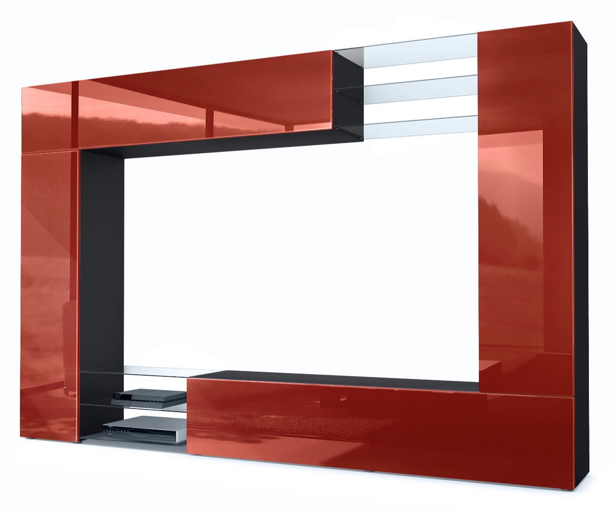 Vladon Wohnwand Bordeaux 262x182.5x39 cm