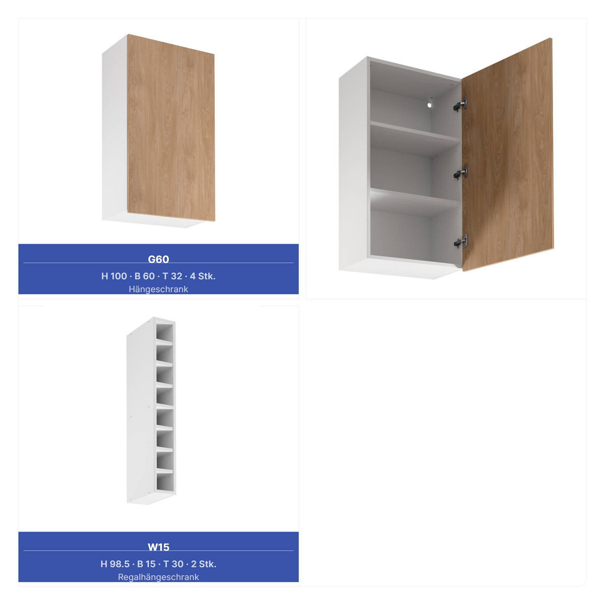 KÜCHENZEILE 515 cm - Sorento KS6-M515 - in Sonoma Eiche / Weiß - Schwarz/Weiß, Holz/Metall (515/247/58cm)