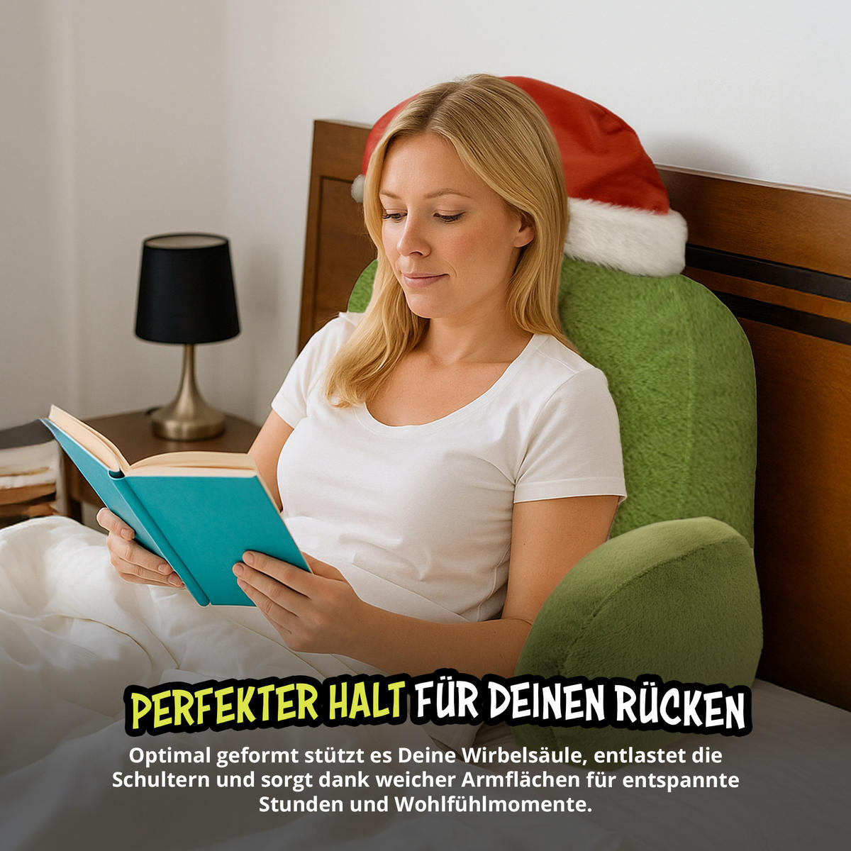 NACKENKISSEN The Grinch Grün 40 x 38 cm - Grün, Textil (40/38cm) - United Labels
