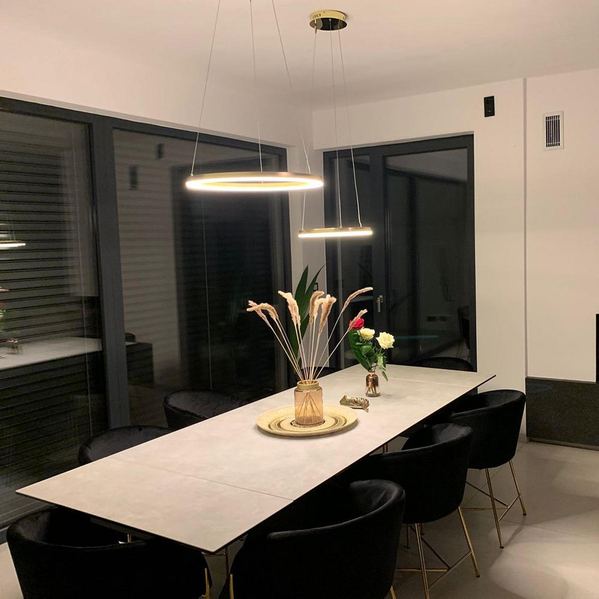 LED-HÄNGELEUCHTE Ring Direkt/Indirekt 5m Weiß Ø 40cm - Weiß, Metall (40/40/3.3cm) - s.luce