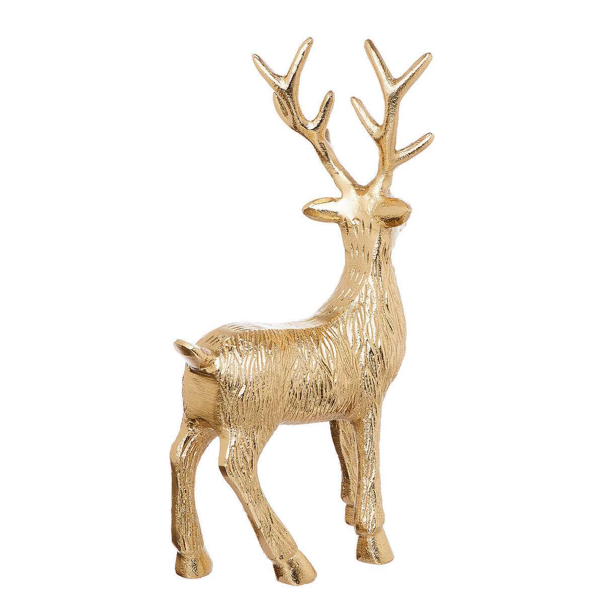 DEKOFIGUR Hirsch Stallone - Goldfarben, Metall (25/15/7cm) - Butlers