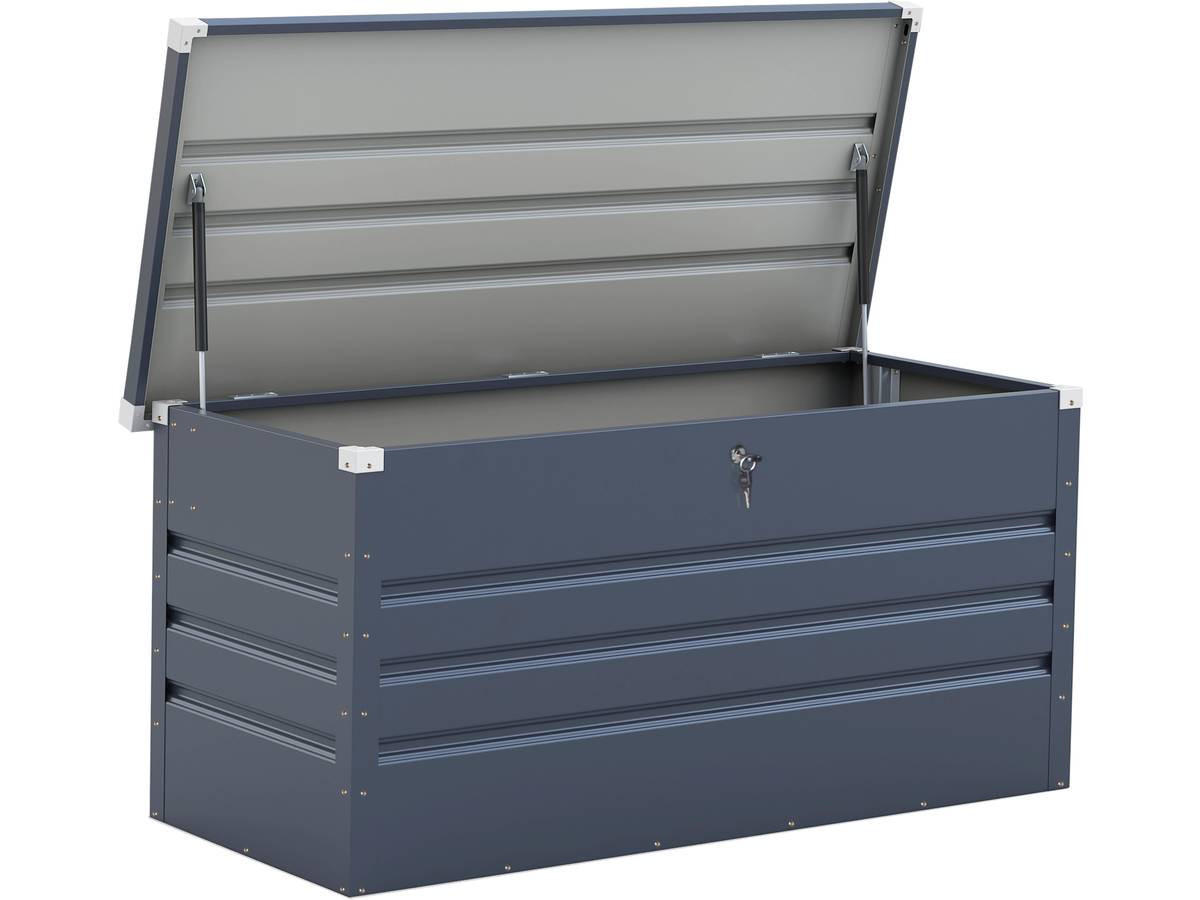 GARTENSCHRANK - GARTENTRUHE store Grau - Grau, Holz (69/60/165cm) - Habitat Garten