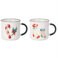 TASSEN Porzellan 200 ml 2er-Set - Grün, Keramik (0.3L) - Siaki