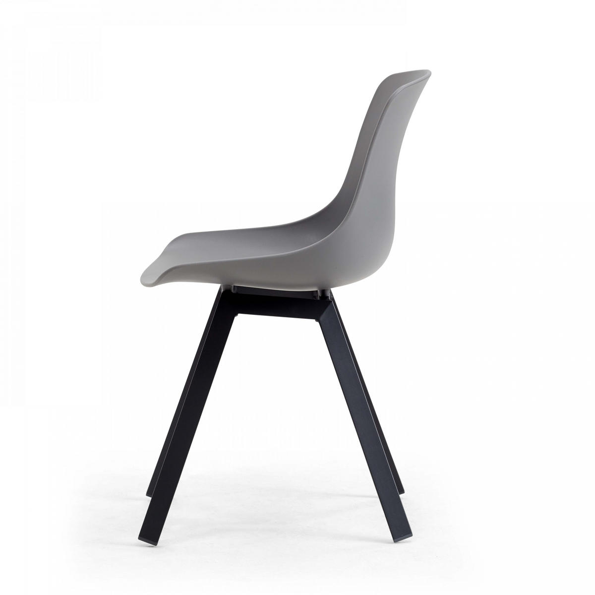 GARTENSTUHL 4-tlg., Grau - Grau, Metall (46/82/50cm) - Oviala