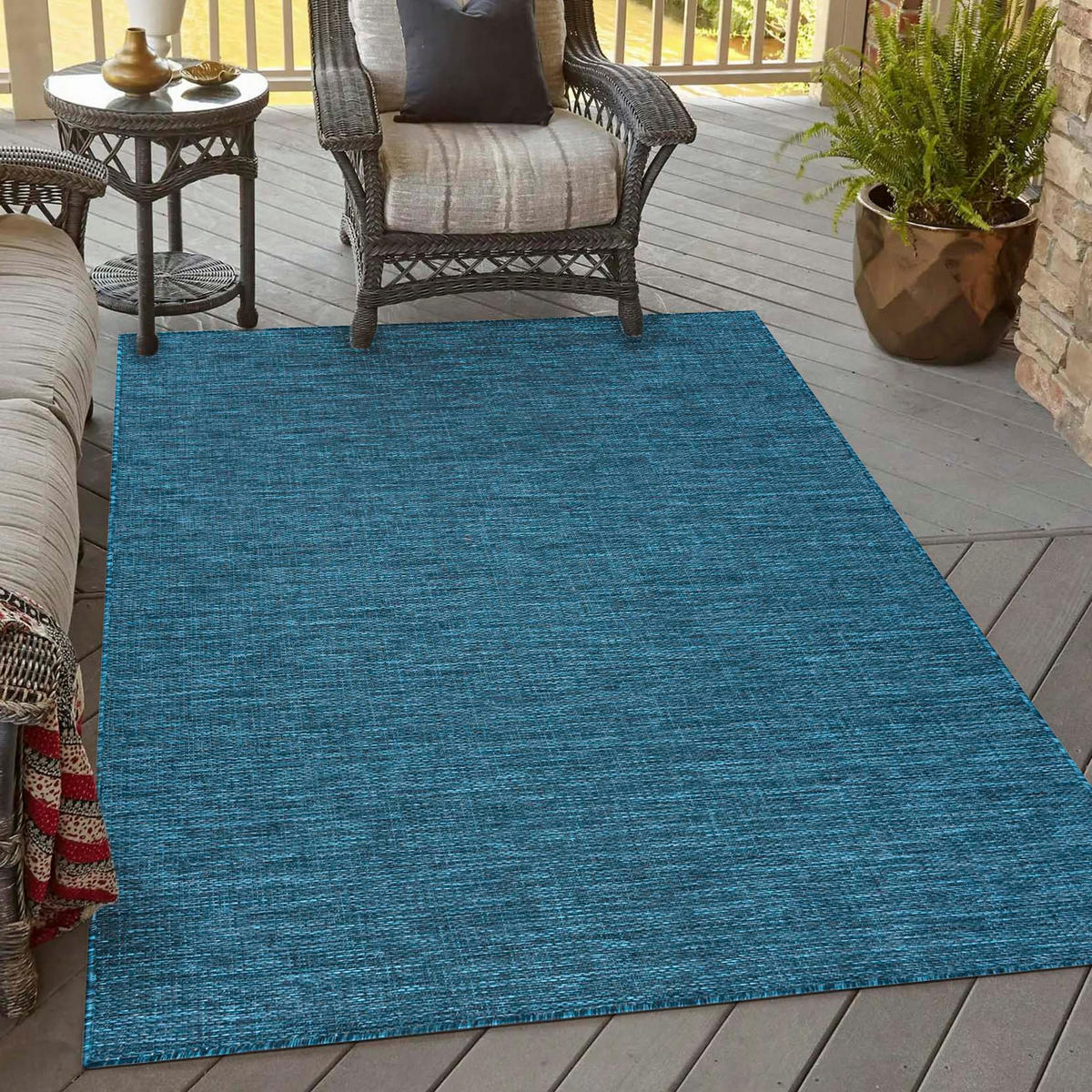 TEPPICH Blau - 240 x 330 cm - Türkis/Blau, Textil (240/330cm) - Mazovia