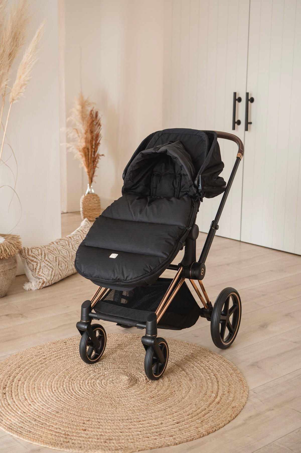 KINDERWAGEN-FUSSSACK Dowwny XL, black - Schwarz, Textil (45/7/95cm) - Kaiserbaby