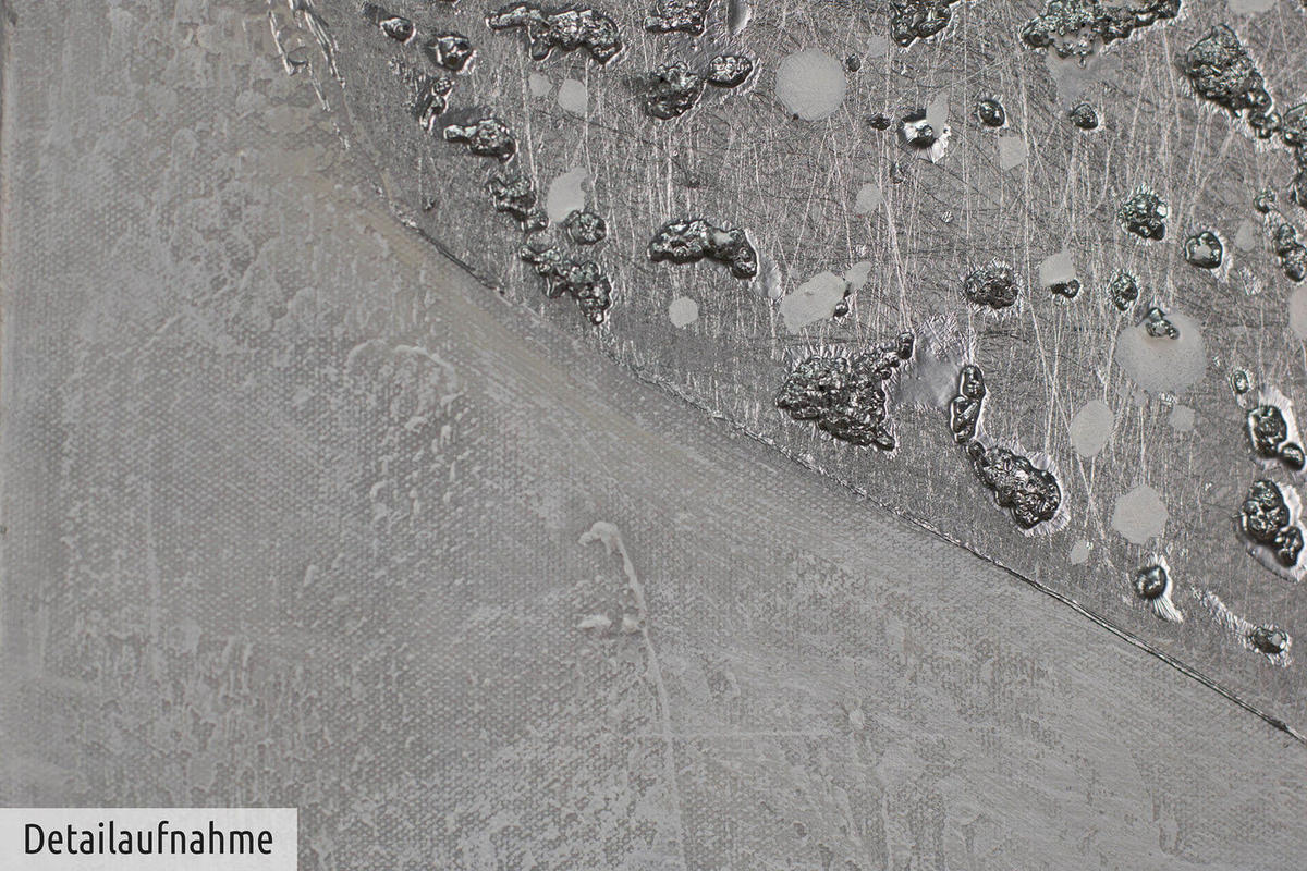 ACRYLBILD HANDGEMALT 30/30 cm - Silberfarben, Holz/Textil (0.34/30cm) - KUNSTLOFT