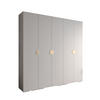 DREHTÜRENSCHRANK 236.7/250/47 5-türig - Goldfarben/Weiß, Holz/Metall (250/236.7/47cm) - Abiks Möbel