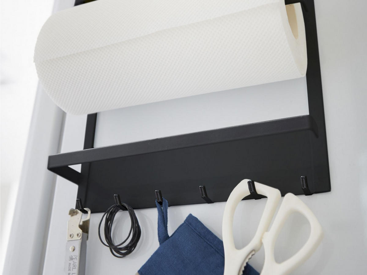 KÜCHENROLLENHALTER Tower schwarz 24/34/6 cm - Schwarz, Metall (24/34/6cm) - Yamazaki