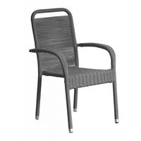 STAPELSTUHL Aires, Metall-Rope, Grau - Grau, Metall (56/94/64cm) - dasmöbelwerk