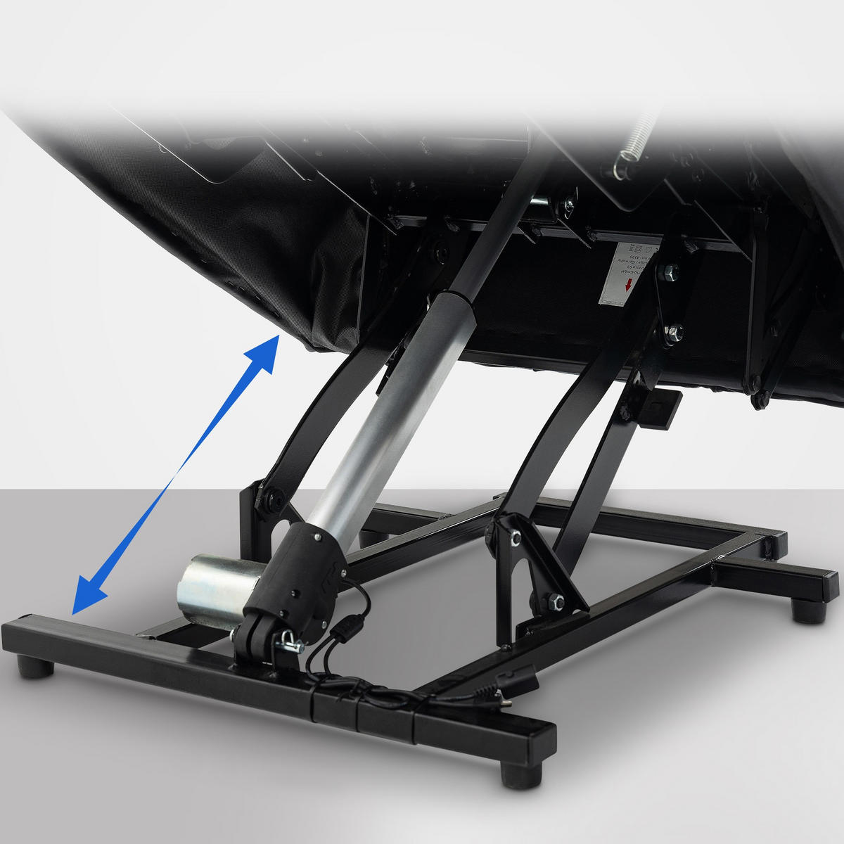 SESSEL Echtleder schwarz - Schwarz, Leder/Metall (84/104/95cm) - CLP