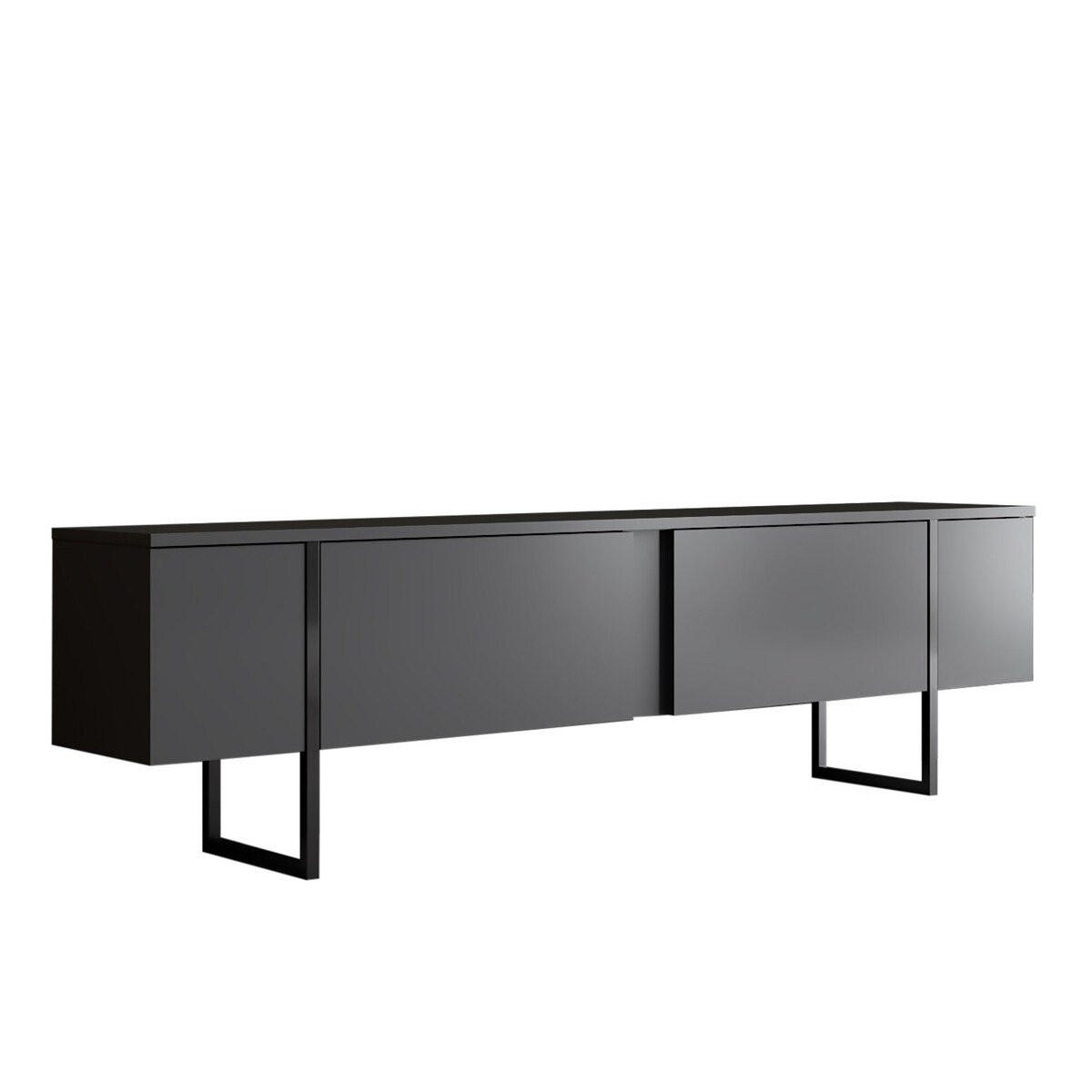 TV-MÖBEL mit 2 Klapptüren Luxe 180/30/50 cm - Anthrazit, Holzwerkstoff (180/50/30cm) - Calicosy