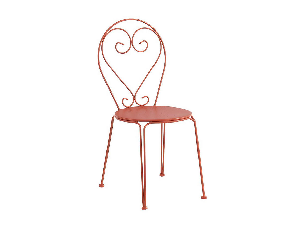 GARTENSTUHL 4er-Set - Metall in Eisenoptik - Terracotta - GUERMANTES von MYLIA - Braun, Metall (43/90/47cm) - Vente-Unique