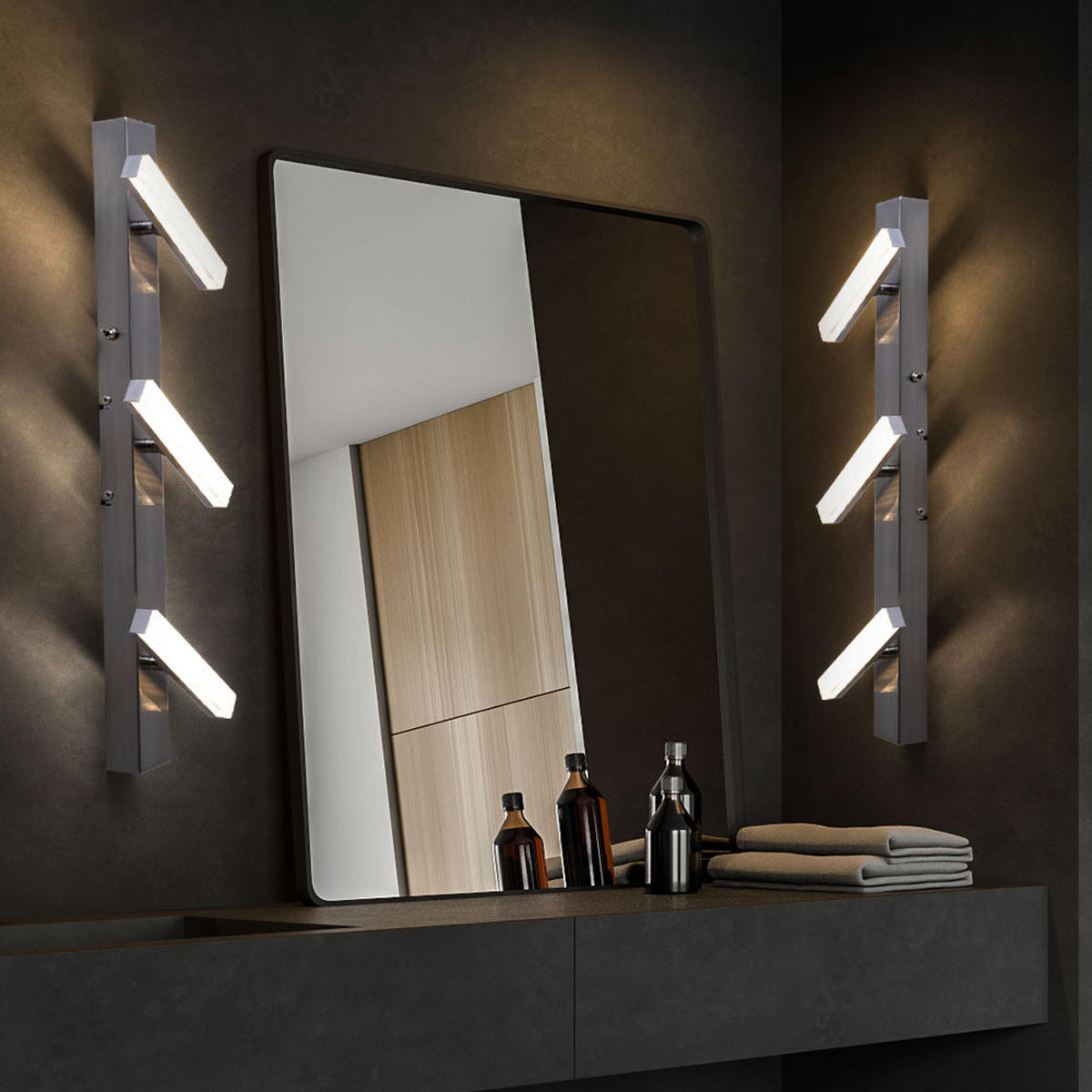 LED WANDLEUCHTE Lombardia Silber Metall - Silberfarben, Metall (17/58/7cm) - Globo Lighting