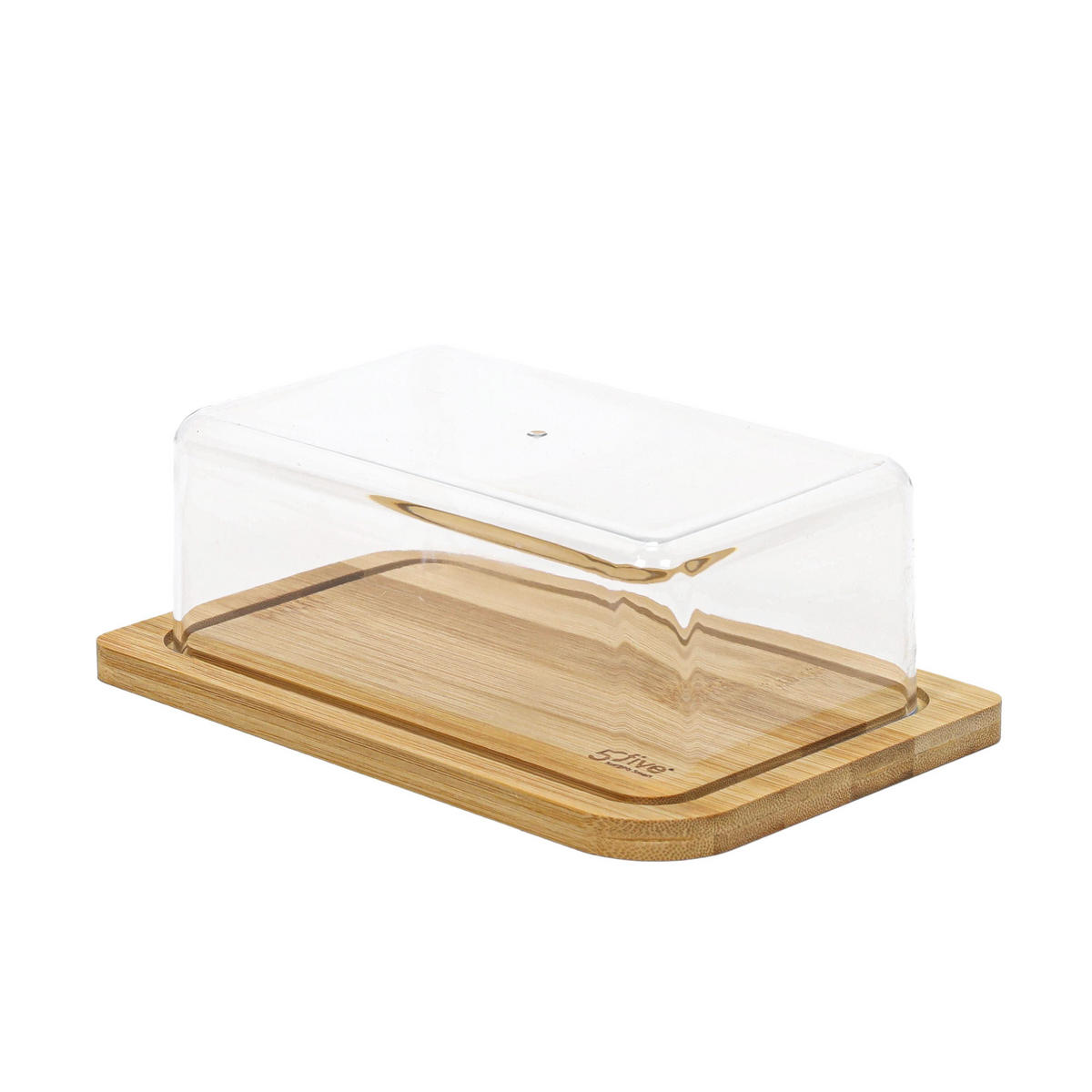 BUTTERDOSE aus Bambus Beige 6,5/12/19 cm - Beige, Naturmaterialien (12/19/6.5cm) - 5five Simply Smart