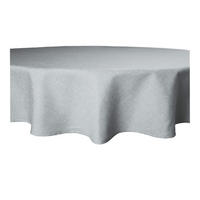 TISCHDECKE Leinenoptik 140 cm rund Silber - Silberfarben, Textil (140cm) - TiborTex