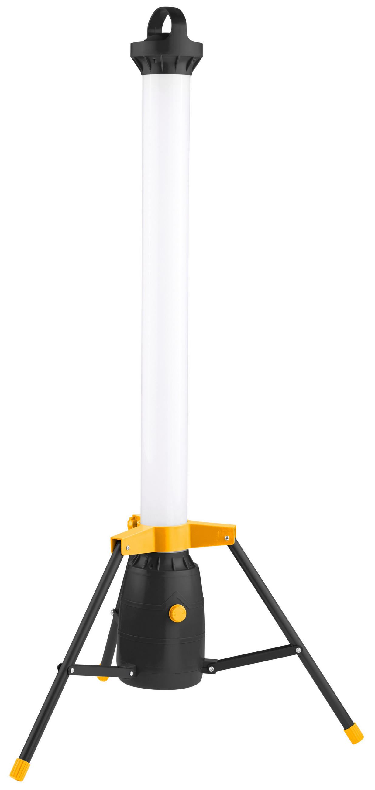 LED-TURM-BAUSTRAHLER - 360° Lichtauslass für Innen- und Außenbereich, dimmbar, 110cm hoch, 2er-Set - Gelb/Schwarz, Kunststoff (57/57/123cm) - Northpoint