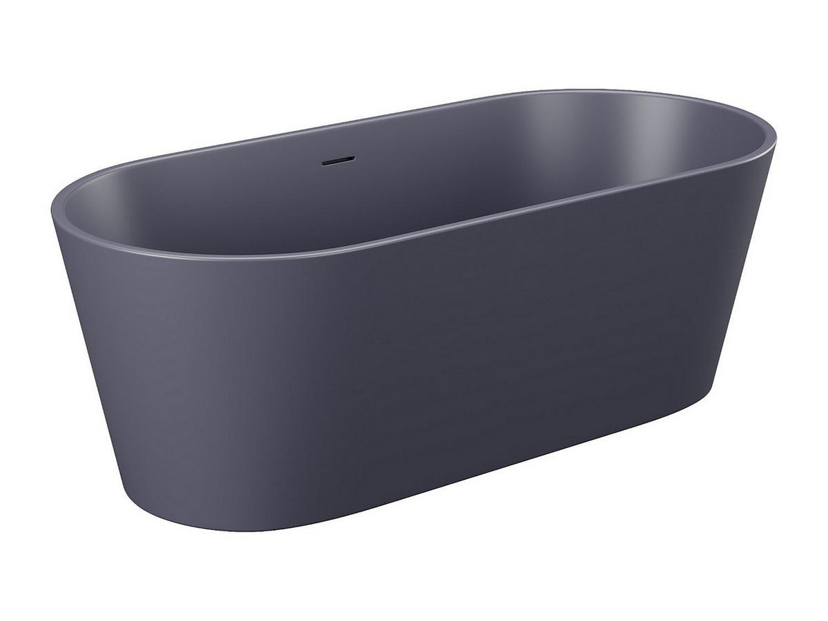 FREISTEHENDE Badewanne - 1 Person - acryl - marineblau Luzeca - Dunkelblau, Kunststoff (159/56/74cm) - Vente-Unique