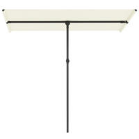 SONNENSCHIRM Höhenverstellbarer Gartenschirm Beige - Beige, Metall (150/205cm) - ComfortXL