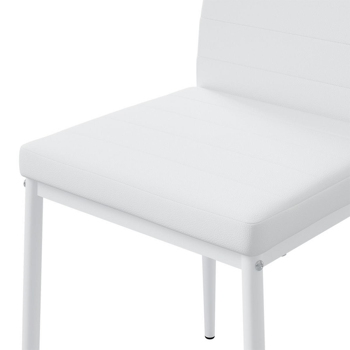 ESSZIMMERSTUHL Grand Weiß 42.5 x 48 cm 4er Set - Weiß, Kunststoff (42.5/96/48cm) - Vicco