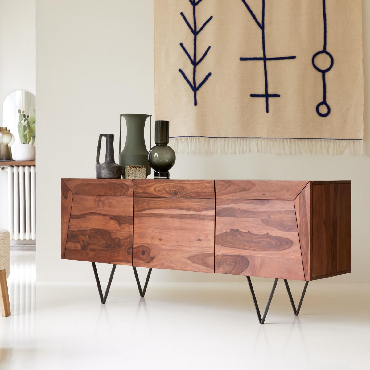 SIDEBOARD Metric Braun aus Palisander - Braun, Holz (175/75/45cm) - Tikamoon