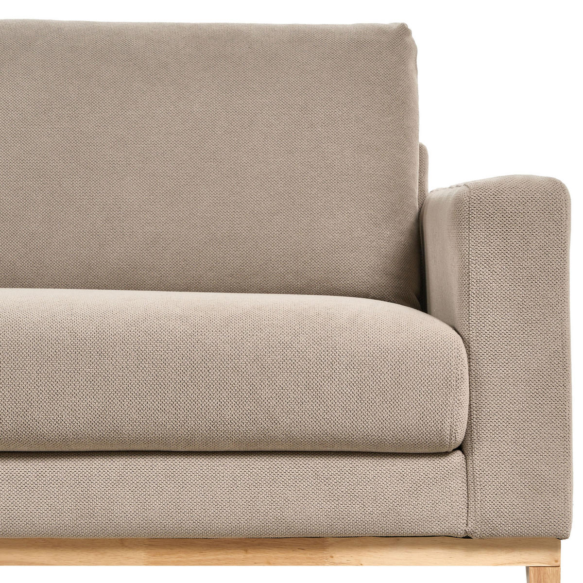 ECKSOFA 4-Sitzer Stoff Taupe rechtsseitig Siggard - Taupe/Beige, Textil (296/163cm) - Beliani