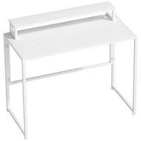 SCHREIBTISCH Klappbar Computertisch mit Monitorhalterung, 100 x 48 x 87,5 cm - Weiß, Holzwerkstoff/Metall (100/48/87.5cm) - HOMCOM