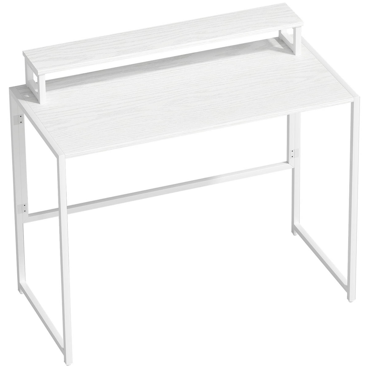 SCHREIBTISCH Klappbar Computertisch mit Monitorhalterung, 100 x 48 x 87,5 cm - Weiß, Holzwerkstoff/Metall (100/48/87.5cm) - HOMCOM
