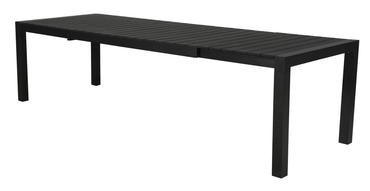 GARTENTISCH Schwarz - Schwarz, Holzwerkstoff (100/275/76cm) - ebuy24