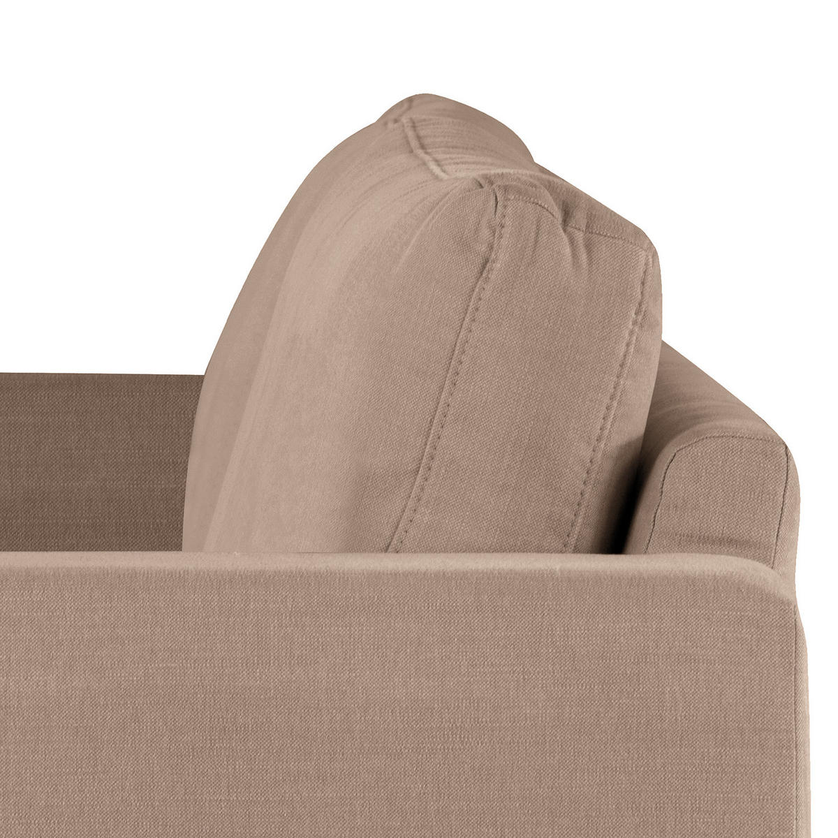 SESSEL - Taupe/Eichefarben, Eichenholz/Textil (122/81/88cm) - home24