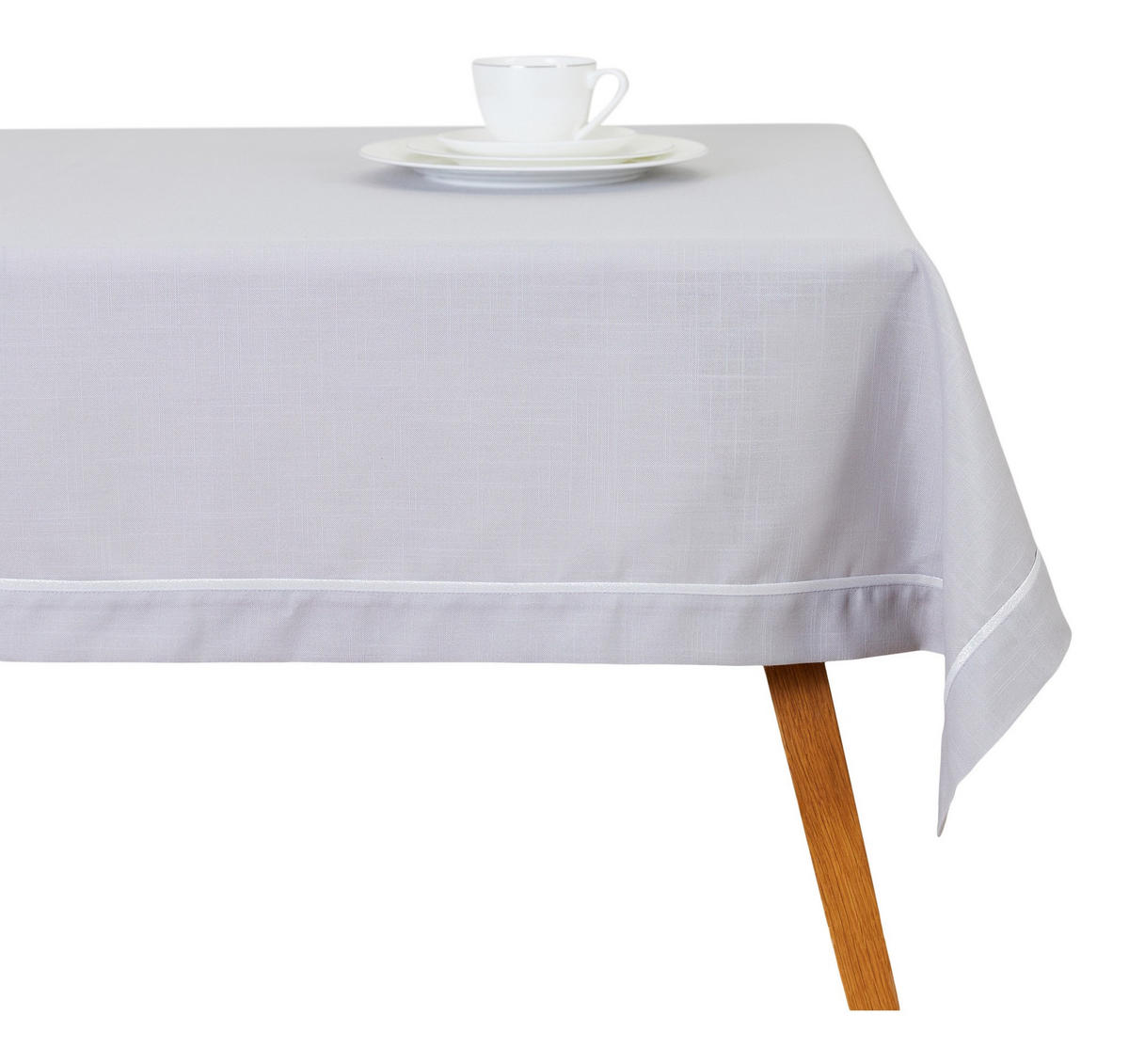 TISCHDECKE Tideno - Grau, Textil (180/130/1cm) - home&you