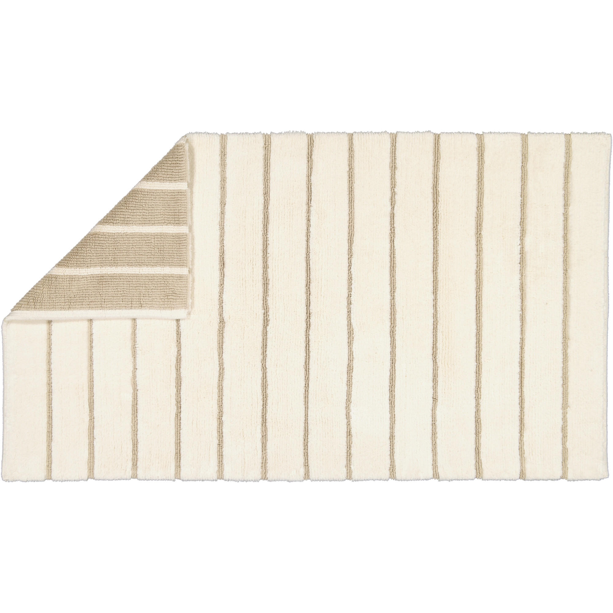 BADTEPPICHE BALANCE STREIFEN 1008 NATUR - 33 - Beige, Textil (70/120cm) - Cawoe