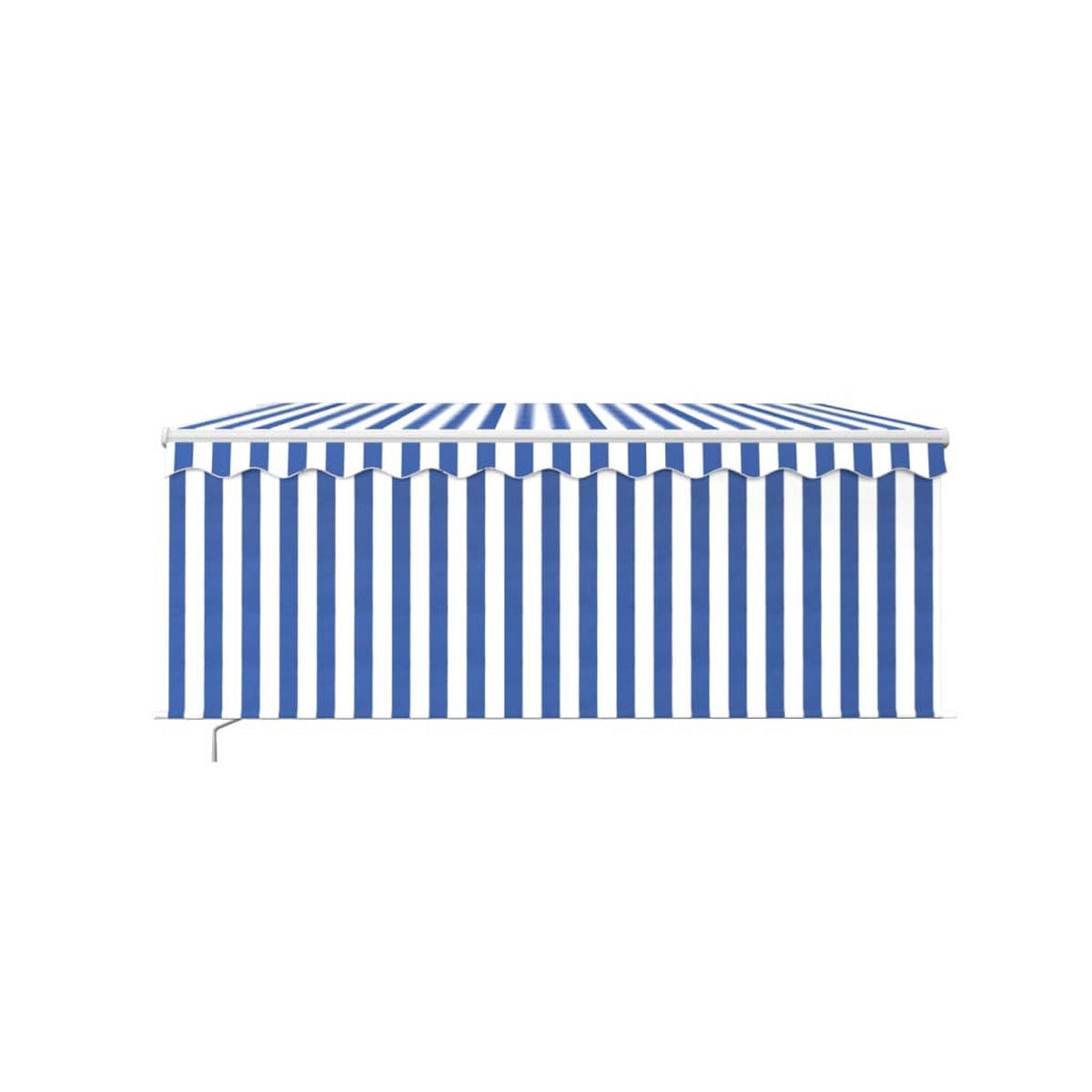 MARKISE Manuell Einziehbar mit Rollo 3,5x2,5m Blau & - Blau, Metall (250/1/350cm) - furnicato