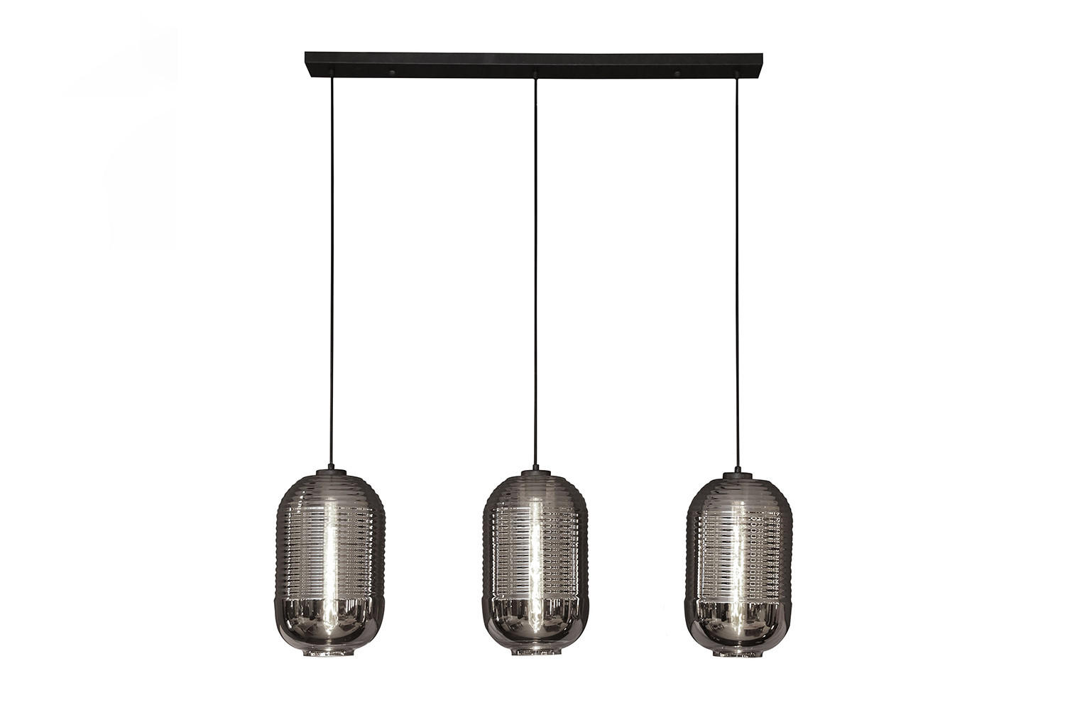 HÄNGELAMPE BRAGA Schwarz Glas - Schwarz, Glas (22/105/150cm) - KAWOLA