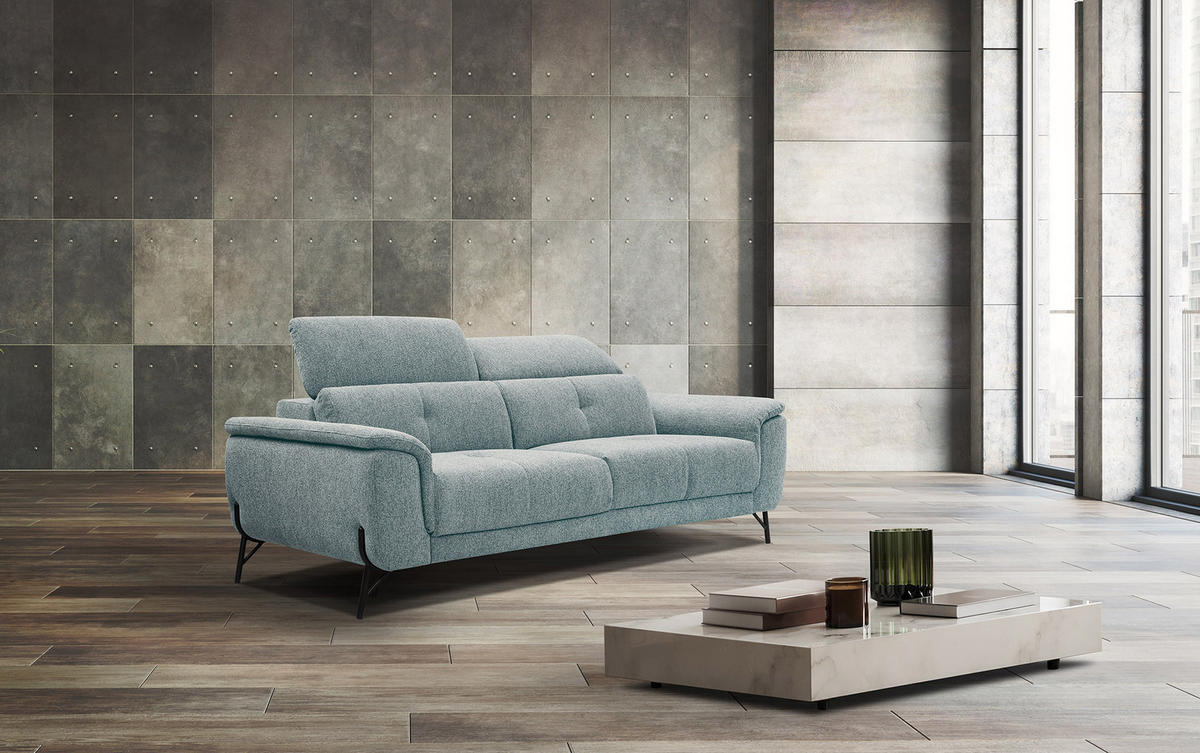 SOFA AVENA 3-Sitzer, mintgrün - Mintgrün, Holzwerkstoff/Textil (204/80/108cm) - Courtois Laville