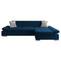 ECKSOFA Malwi, Seite: Rechts - Dunkelblau, Holz/Textil (278/161cm) - MIRJAN24