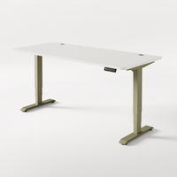 SCHREIBTISCH Elektrisch Höhenverstellbarer HomePro 180x80cm Grün/Weiß mit Memory-Funktion, Anti-Kollisions Technologie - Weiß/Grün, Holzwerkstoff (80/180/62cm) - Desktronic