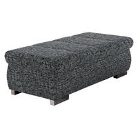 POLSTERHOCKER Bangkok Groß - Greige/Silberfarben, Holz/Kunststoff (120/39/60cm) - MIRJAN24