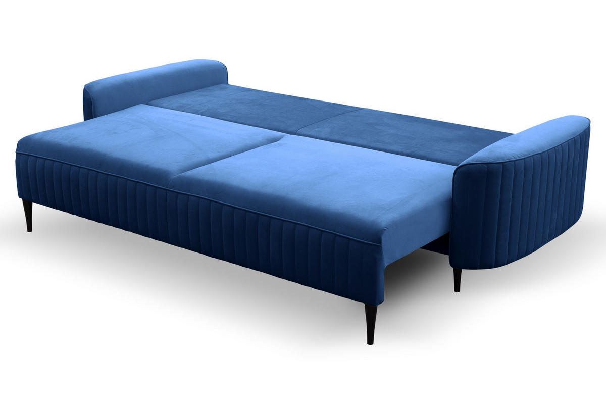 SOFA Granat ANES Ausziehbar Drei-Sitzer - Blau, Textil (244/92/102cm) - Sepro Meble