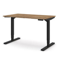 SCHREIBTISCH Elektrisch höhenverstellbarer Schreibtisch Y-Line Eiche Tabak Schwarz 120/70/62-127cm - Eiche Wotan/Schwarz, Holzwerkstoff/Metall (70/120/127cm) - ASSMANN