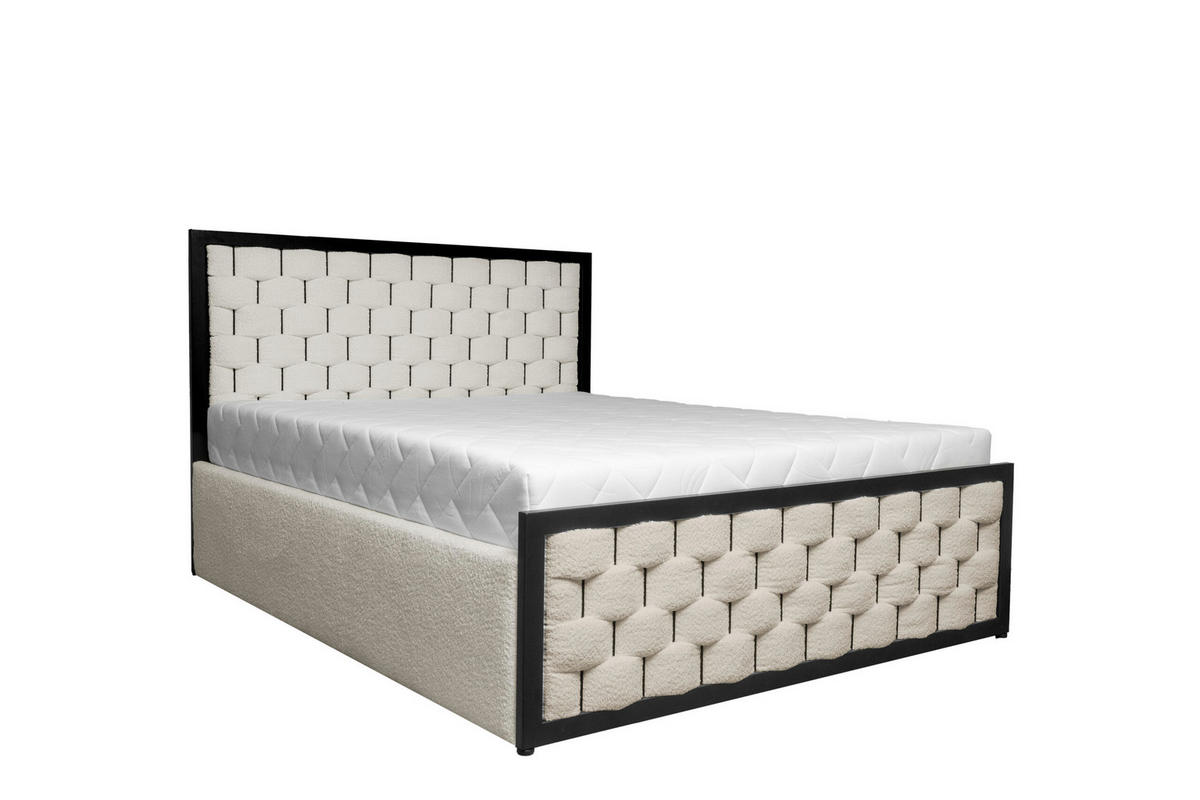 POLSTERBETT - Gramo 160x200 - Beige - Beige, Metall (160/200cm) - Möblo