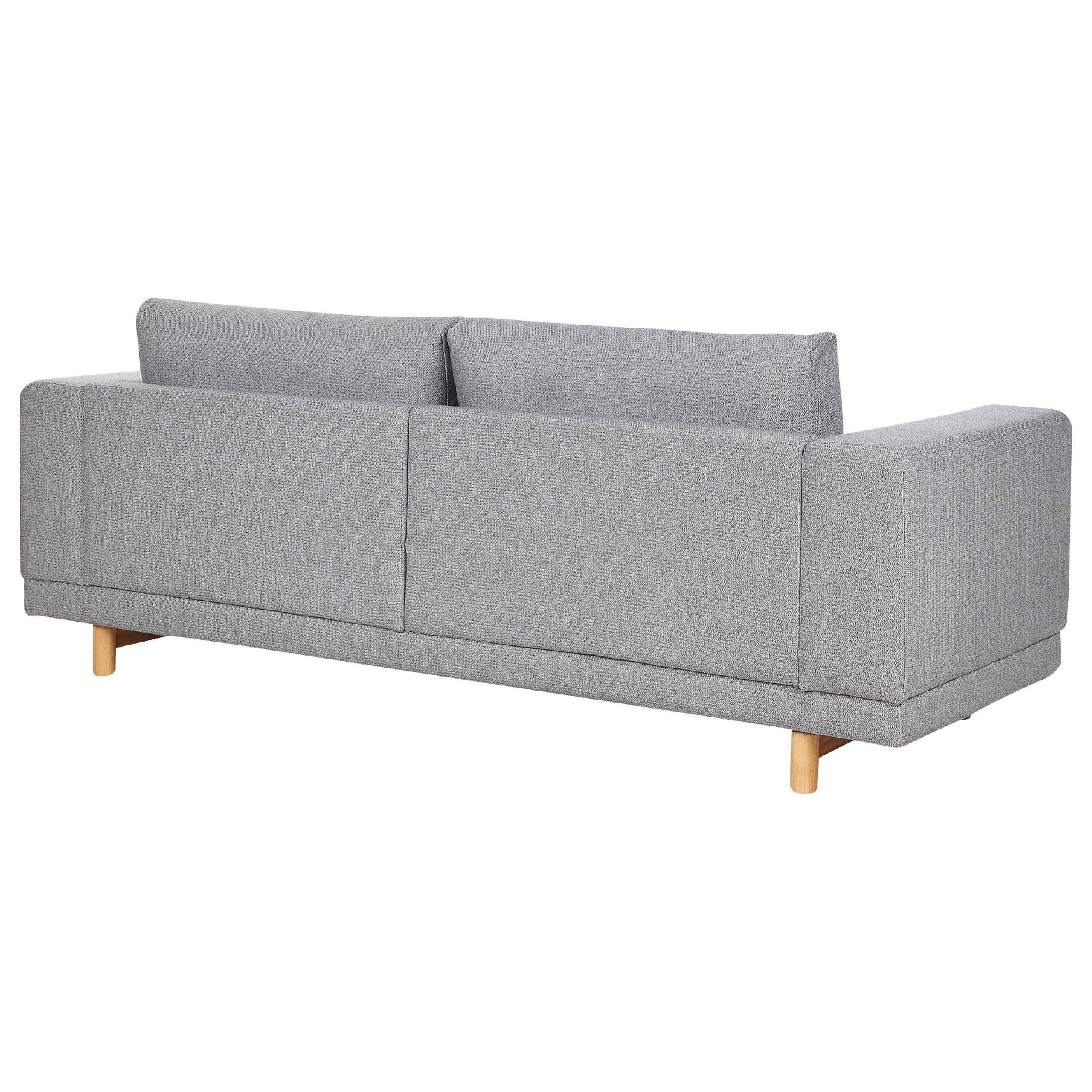 Beliani 3-Sitzer-Sofa Hellgrau 220x76x84 cm