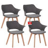 ESSZIMMERSTUHL AALBORG 4er-Set - Grau, Kunststoff (64/76/57cm) - Albatros