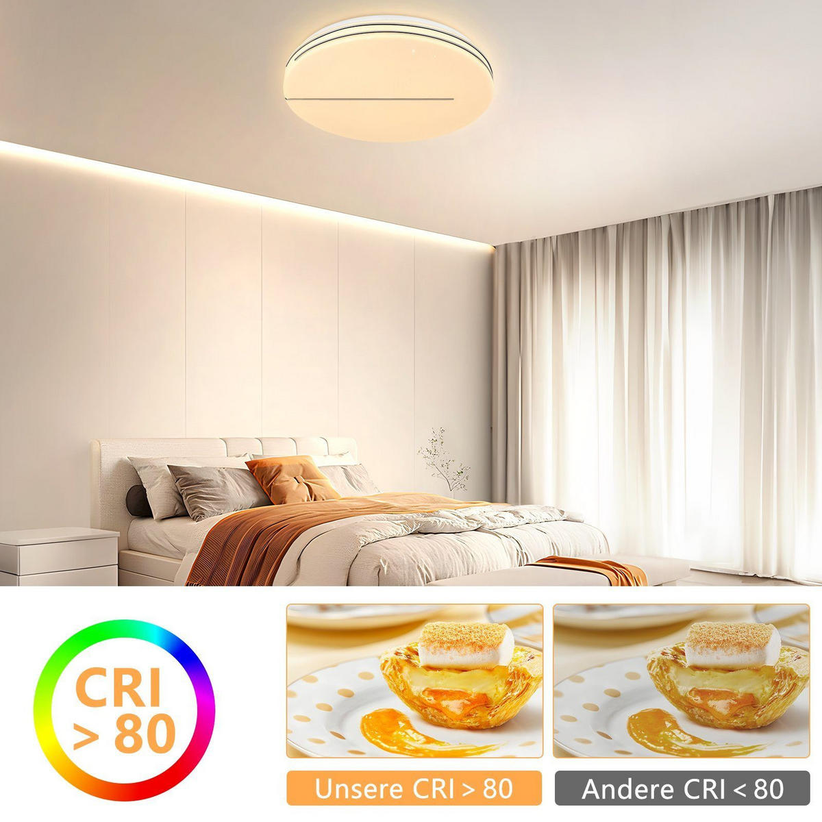 LED-DECKENLEUCHTE Sternenschwert 40 cm - Weiß, Kunststoff (40/40/6cm) - Nettlife