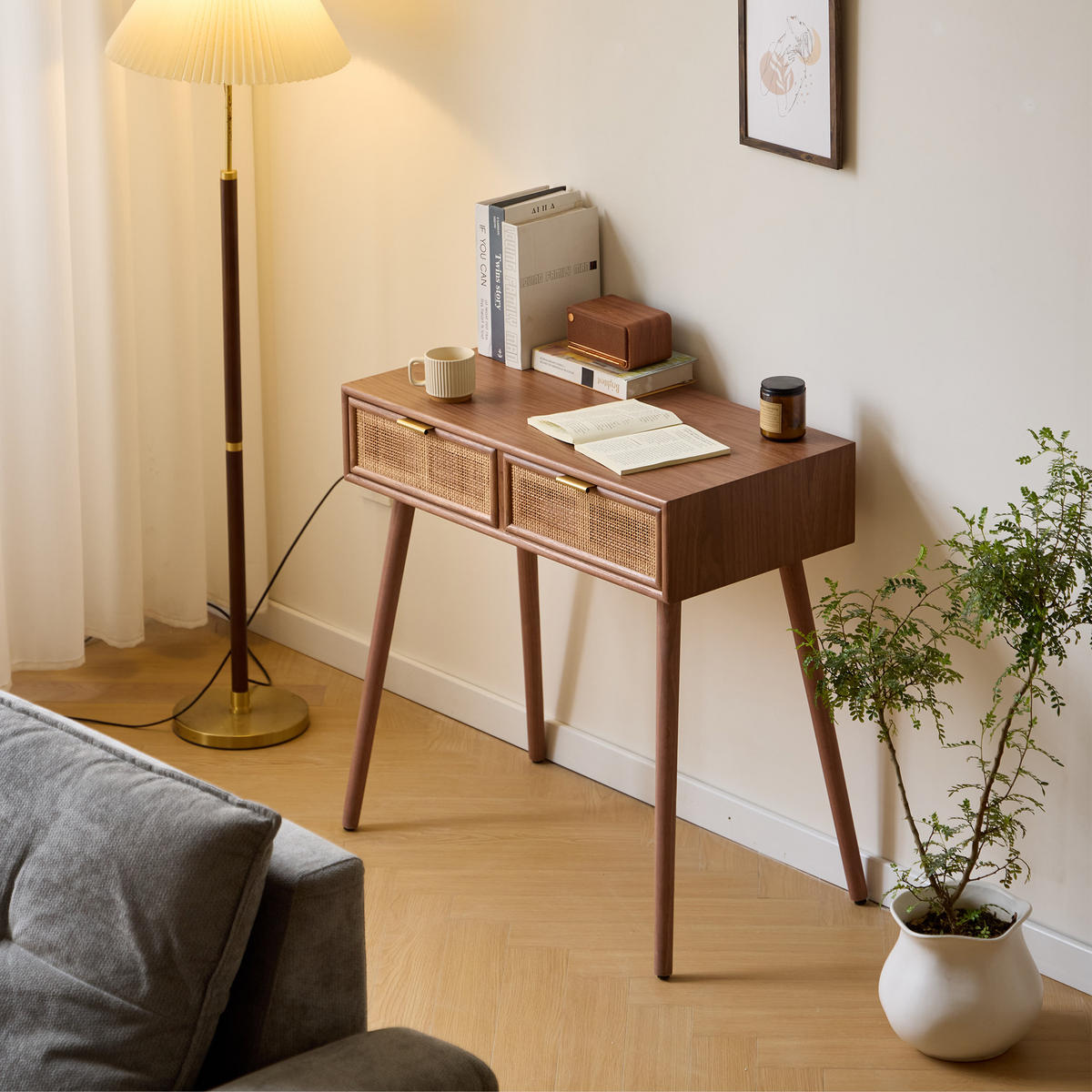 KONSOLENTISCH Rechteckig Braun 80 x 42 x 79 cm - Braun, Holz (42/80/79cm) - Nordlys