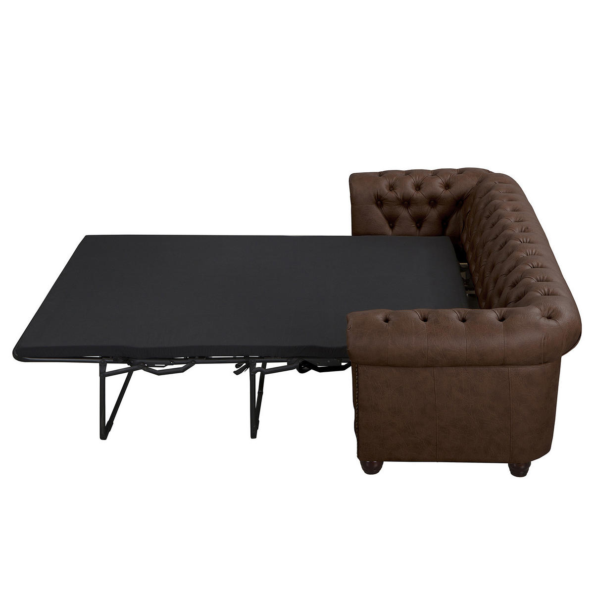 3-SITZER SOFA - Dunkelbraun, Kunststoff (203/72/86cm) - home24