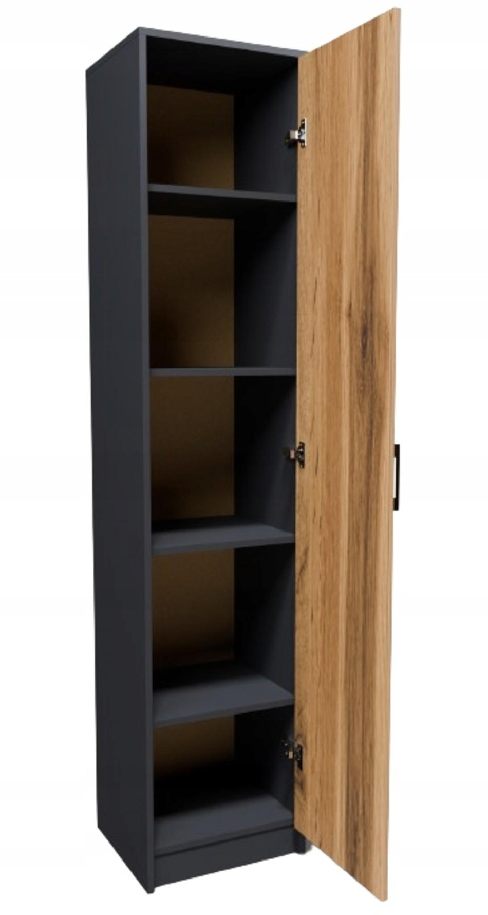 BÜCHERREGAL R8 Anthrazit-Wotan Eiche 39/35/180 cm - Anthrazit/Eiche Wotan, Holzwerkstoff (39/180/35cm) - Matkam Möbel