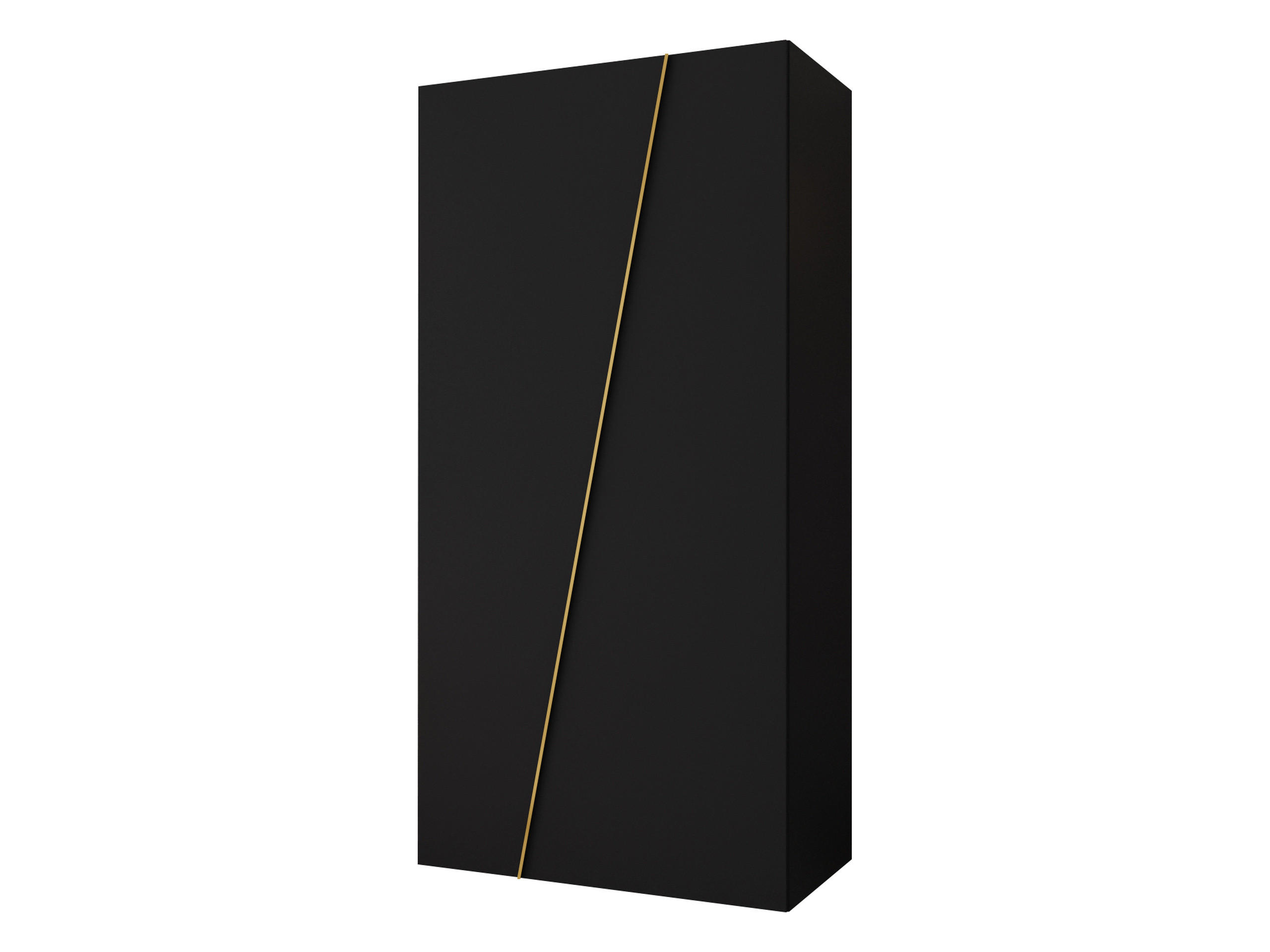 DREHTÜRENSCHRANK Zen 100 cm - Goldfarben/Schwarz, Holzwerkstoff/Kunststoff (100/202/50cm) - MIRJAN24