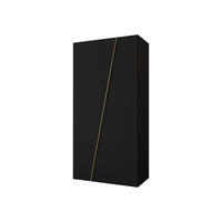 DREHTÜRENSCHRANK Zen 100 cm - Goldfarben/Schwarz, Holzwerkstoff/Kunststoff (100/202/50cm) - MIRJAN24