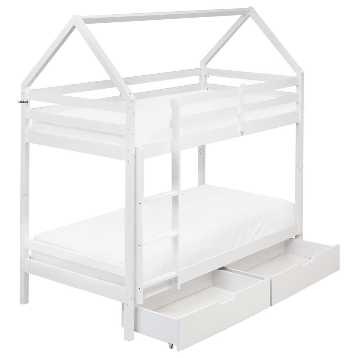 HOCHBETT 90/200 cm Weiß Ternas - Weiß, Holz (90/200cm) - Beliani